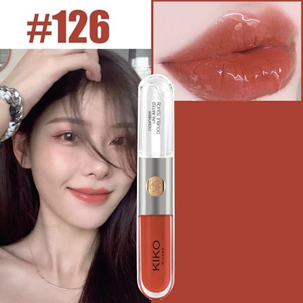 Kiko Milano Infinity Dual Effect leppestift, flytende tekstur, matt/glans, 6 ml Milk Tea farge
