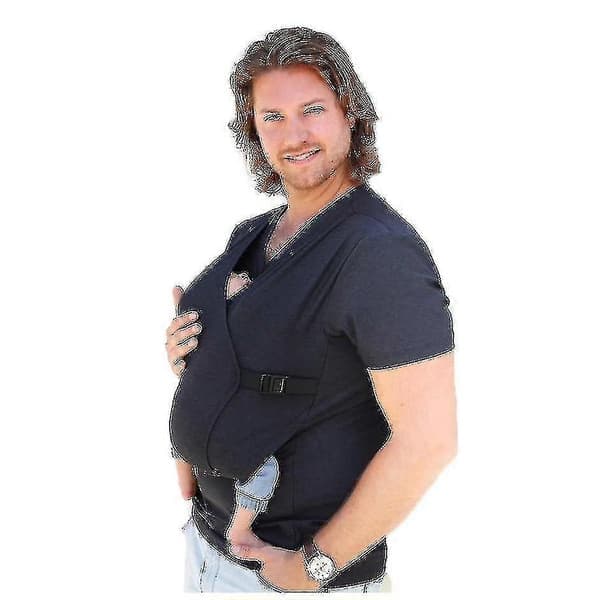 Pappa Skjorte Baby Carrier Kangaroo Stor Lomme Vest T-skjorte Herre Omsorg Bonded Skjorte Baby Wrap Carrier Nyfødt Til Småbarn Babybæring For