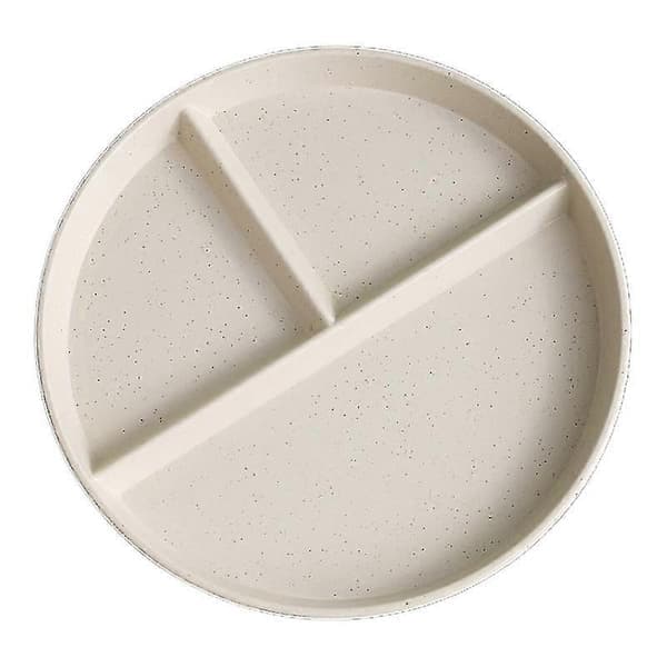 RY-0135 23cm Delt Middagstallerken Porsjonskontroll 3 Rom Kostholdstallerken Hvetestrå (BPA-fri, Ingen -Sy)