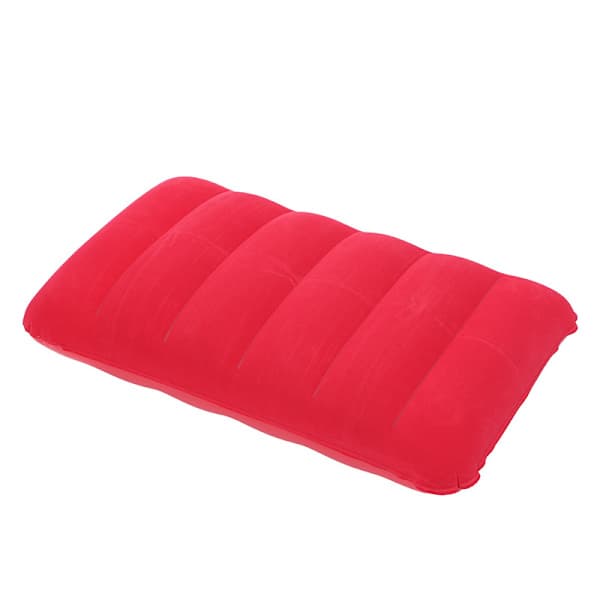 1/2-pakning Oppblåsbar pute / Reisepute i fløyel/PVC – oppblåsbar nakke- og ryggpute for reise, camping og strand