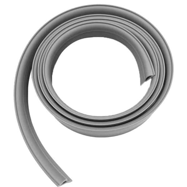 2 meter kantbeskyttelse - PVC teppekantlister - gummifliser, grå