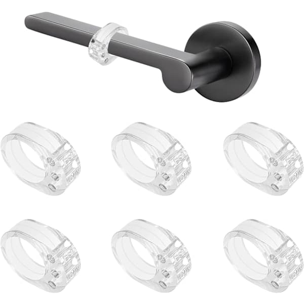 Fleksibel PVC Silikon Dørstoppere, Dørhåndtak Bumper for å Beskytte Integriteten til Vegger & Møbler, 6 Stykker
