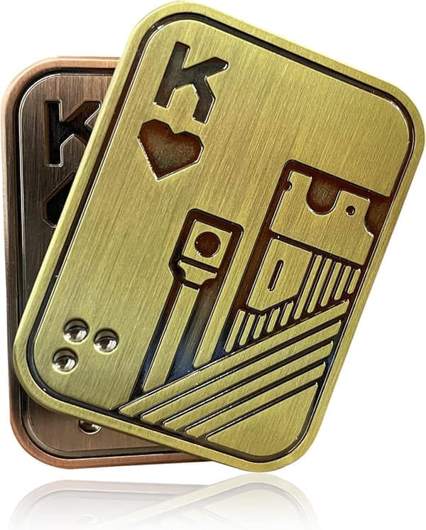 Magnetisk Fidget Slider, Voksen Fidget Legetøj, Metal Poker Push Kort Fidget Slider Stress Relief Legetøj, Metal Magnetisk Kontor Skrivebord
