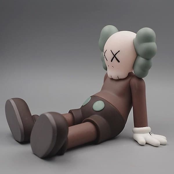 Kaws sittande modell leker PVC tegneseriefigur samleobjekt dukke bil interiør kaffe
