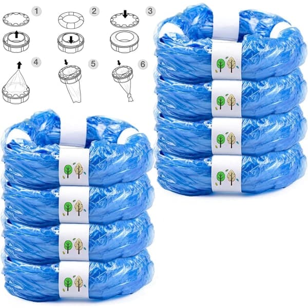 12 bleiebøtteposer kompatible med alle bleiebeholdere, bleieavfallsposer som er kompatible med Angelcare, Tommee Tippee og Spross refillkassetter
