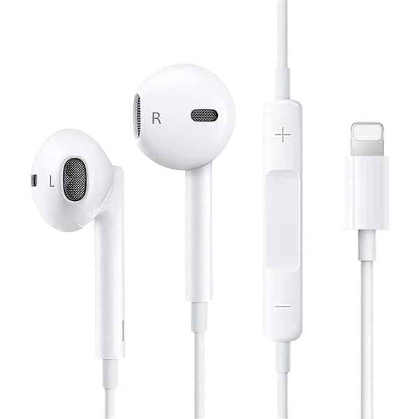 Hodetelefoner for iPhone 11, Hodetelefoner for iPhone 12, HiFi Stereo Kablede støyreduserende hodetelefoner med innebygd mikrofon og volumkontroll,