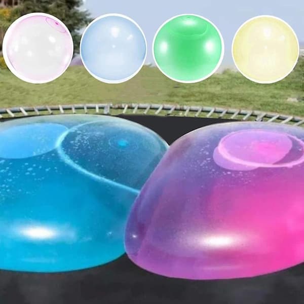 120cm Stor Boble Ball Magiske Boble Baller Transparent Sprett Ballong Oppblåsbar Vann Ball Strand Hage Ball Myk