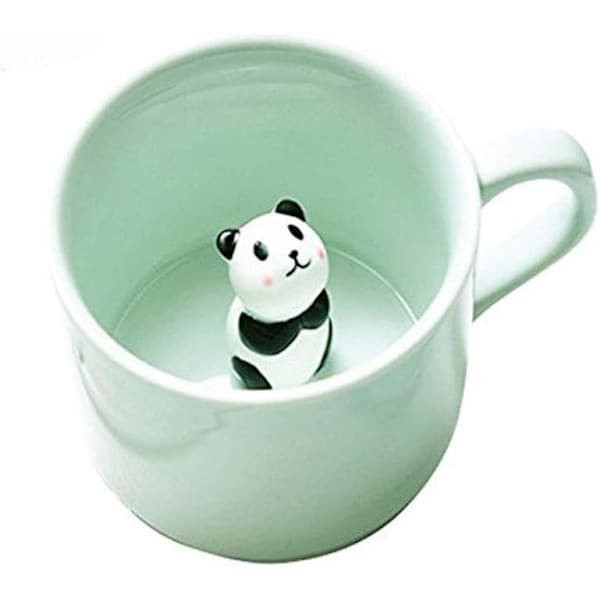 Søt Kaffekopp, Kawaii Melk Te Keramiske Krus, 3D Dyr Morgenkopp Gave Bryllup, Fødselsdager (Panda)