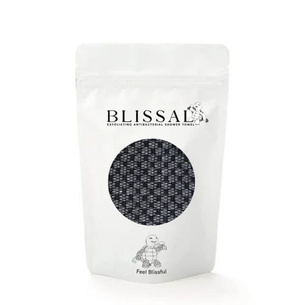 (Spesialtilbud og rabatter, fordeler for hudpleie) Blissal - Blissal Eksfolierende Dusjhåndkle, Blissal Eksfolierende Badeehåndkle - svart 1 stk