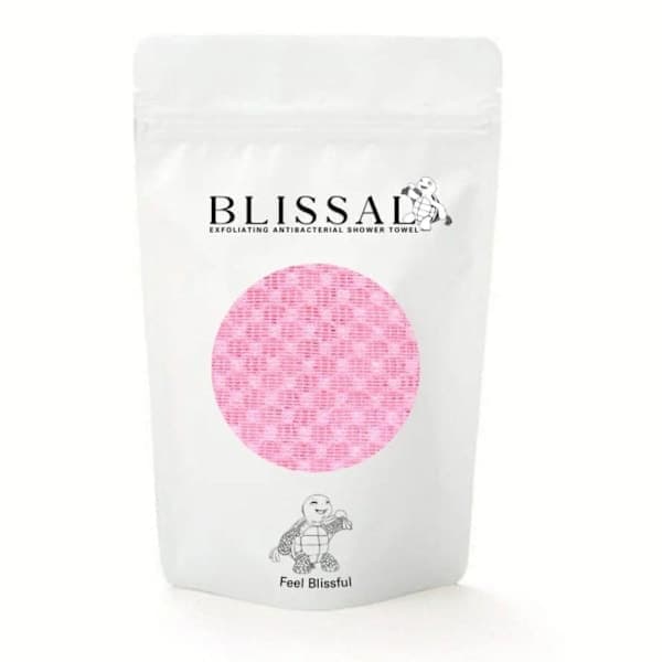 (Spesialtilbud og rabatter, hudpleiefordeler) Blissal - Blissal Eksfolierende Dusjhåndkle, Blissal Eksfolierende Badeehåndkle - rosa 1 stk