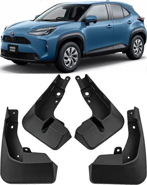 Originalt komplett sett sprutbeskyttere gjørmeklaffer skjerm for 2020-2024 Toyota Yaris Cross