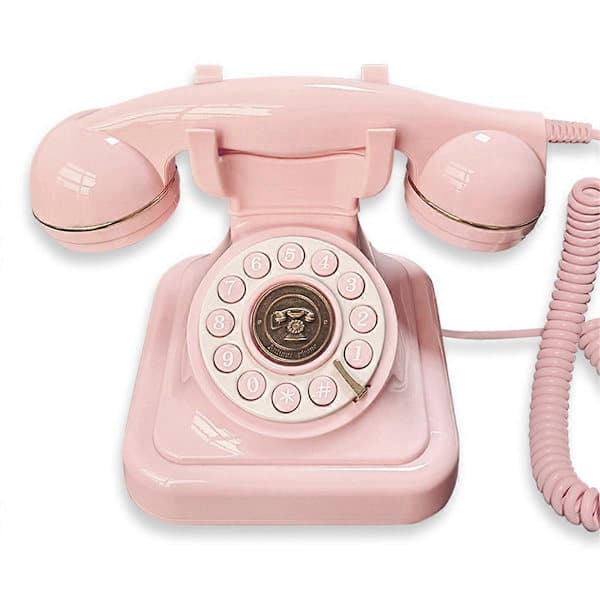 Retro Stil Kablet Telefon med Dreieskive Plug-in Hjem Fasttelefon Antikk Europeisk Kontortelefon Fashi