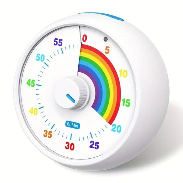 Visuell Timer for Barn - 60-minutters Timeglass for Kjøkken, Kontor og Klasserom
