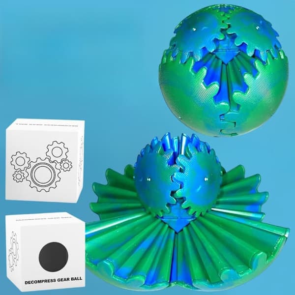 Steampunk Fidget Toy Stressball – Sensorisk Anti-stress Leketøy 3D-printet