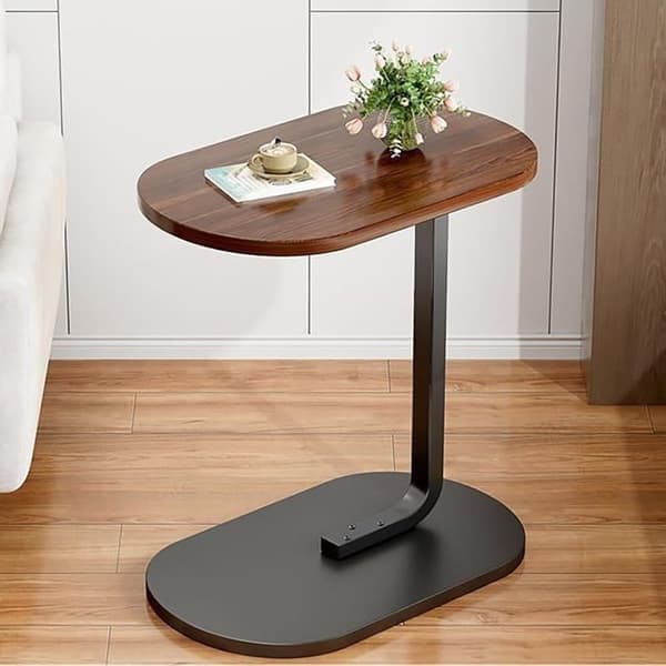 C-format sidebord og salongbord – lite salongbord i tre som glir under sofa og seng