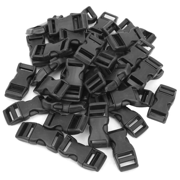 40 stk/sett Plast Sideutløsende Konturerte Spenner for Paracord Armbånd/Veske/Kjæledyrbelte