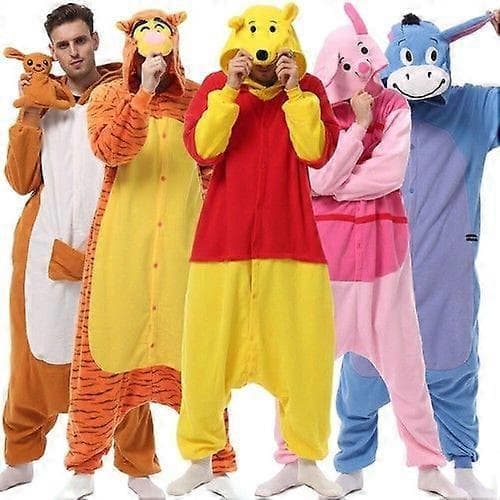 Voksen Ole Brumm Flannel Onesie11 Cosplay Kostyme Kigurumi Hettegensere Pyjamas