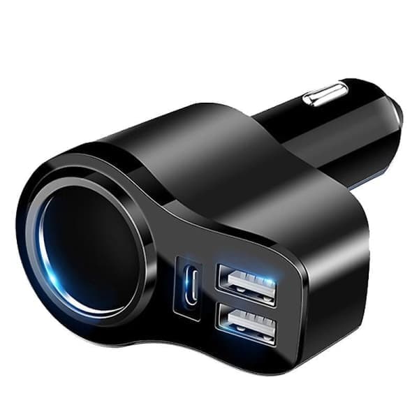 4-i-1 USB-C billader 36W USB-sigaretettlås