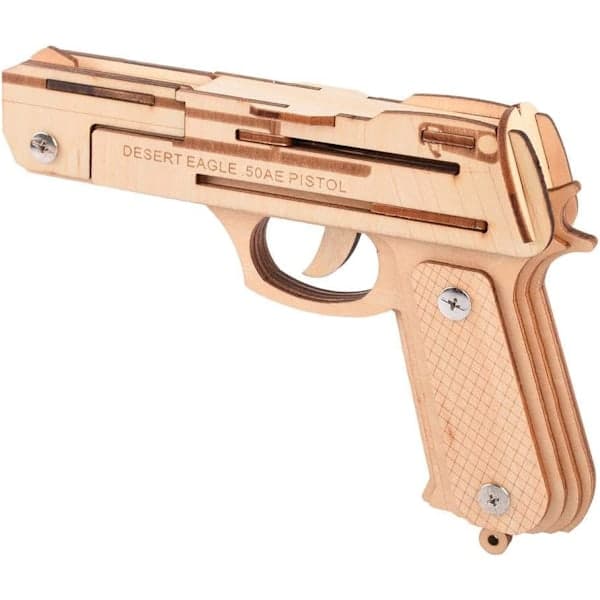 3D-puslesett Miniatyrpistol Byggesett i tre Samlet sett Modell