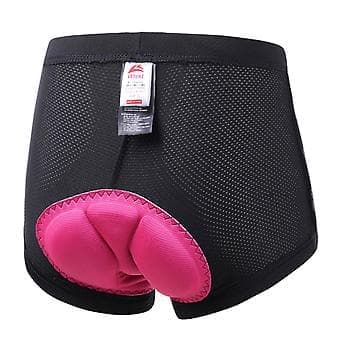 Dame Sykkelshorts med Polstring, Pustende Mesh, Myke og Hurtigttørkende, for MTB og Landeveissykkel (L svart)