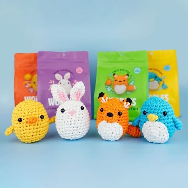 Woobles heklekit for nybegynnere, med enkel ertegarn