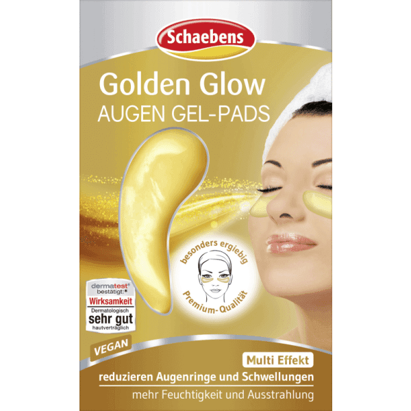 4-Pack (8st Pads) Ögongelepads från Schaebens - Gold Glow (Vegan)