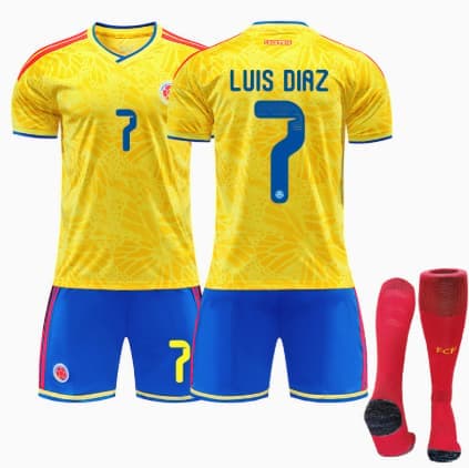 Luis Diaz 7 Colombia Copa America hjemmedrakt ny sesong nyeste fotballdrakter for voksne og barn - WELLNESS