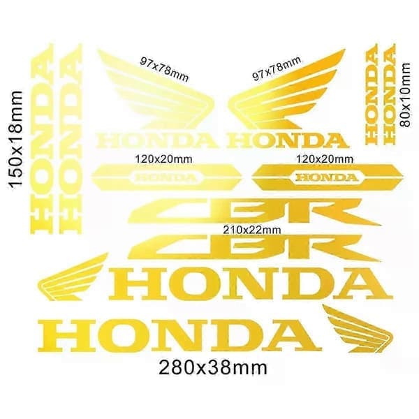 Con Vinyl Motorsykkel Honda Logo Klistremerke Sett Cbr Hrc Tank Hjelm Dekalsett