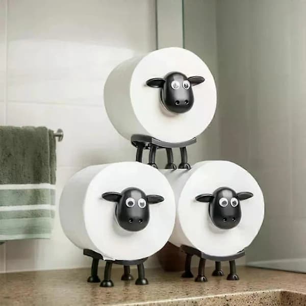 3-pakning Toalettpapirholder Lam Sau Toalettpapirholdersett Dyr-FF-