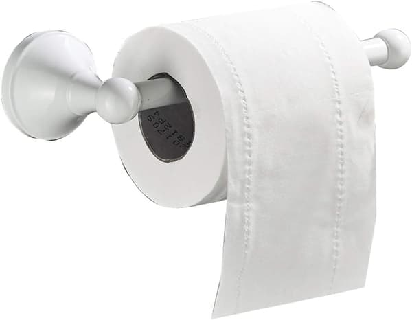 Toalettrullholder Uten Deksel Messing Baderom Toalettpapir Veggmontert, 20cm / 7.87tommer, Hvit