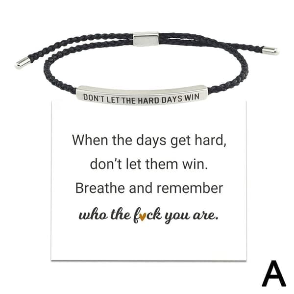 Ikke la de tøffe dagene vinne armbånd for kvinner og menn, Inspirerende spesielle gaver-FX-