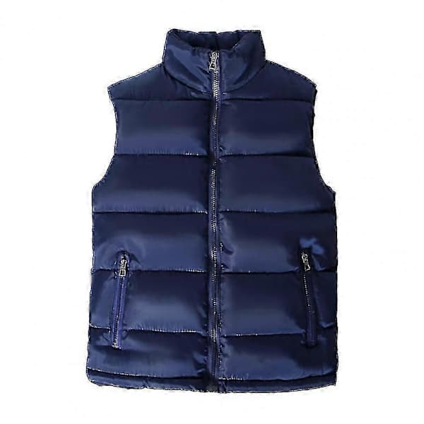 2023 Hvit Vest Jakke Menn Slim Fit Ståkrage Ermeløse Pufferjakker Vår Høst Casual Wais G gx20241206224