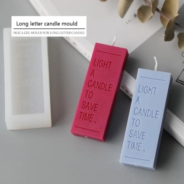 Lysformer lys stearinlys DIY støpeformer i silikonform MJ33 lange bokstaver