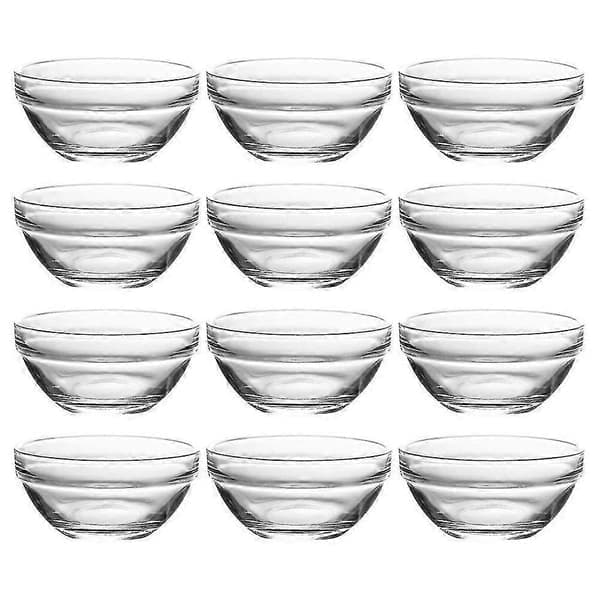 Små Gjennomsiktige Glasskåler 12 Stykker