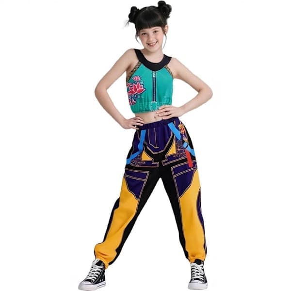 2025 Demon Hunter Kpop Kostyme, Halloween Antrekk for Kvinner og Barn Cosplay 140cm, Rumi Mira Zoey Fancy Kjole