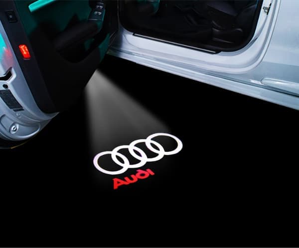 2x Velkomstlys for Audi A4 A5 A6 A7 A8 Q3 Q5 Q7, Laser Dørprojektor Skyggelys[JUN]