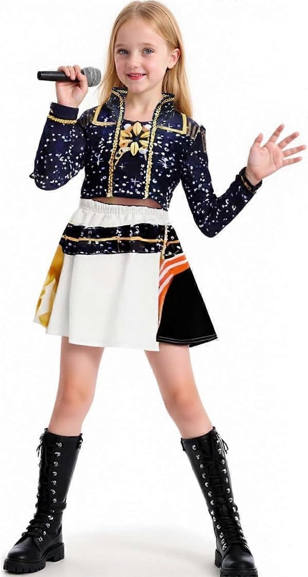 Jenter Kpop Demon Hunters Cosplay Kjole - Rumi Mira Zoey Kostyme Antrekk for Barn, Fancy Festkjole, Anime Inspirert Halloween Kostyme