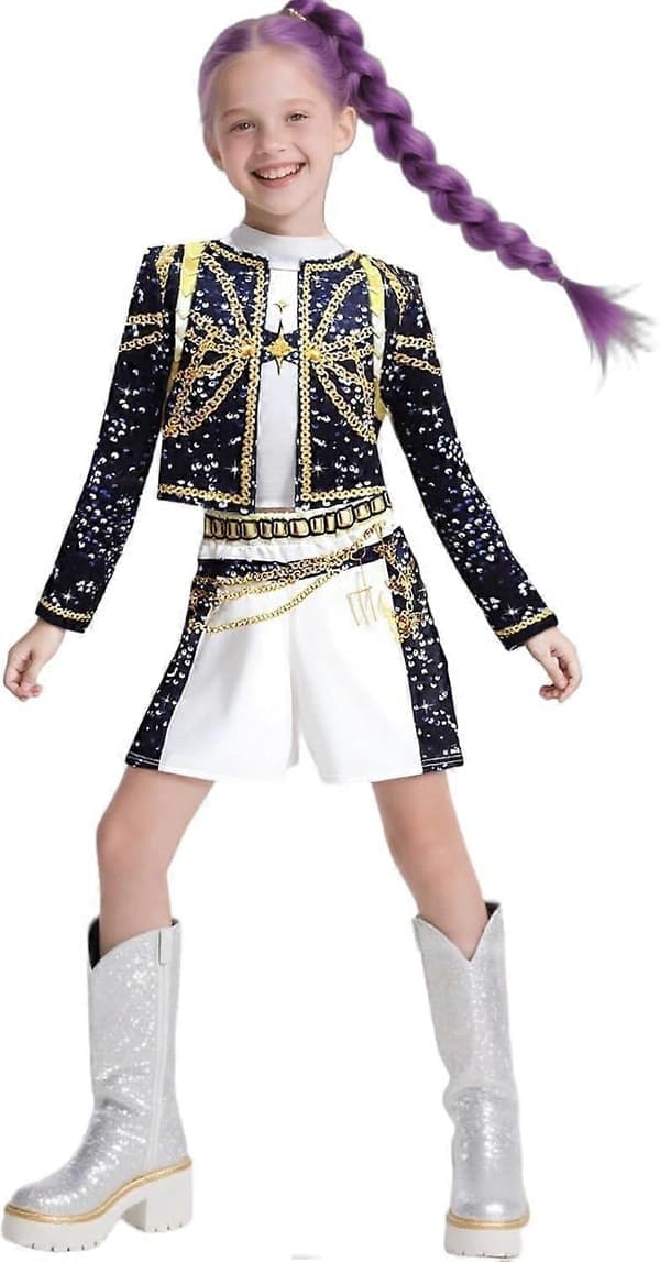 Jenter Kpop Demon Hunters Kjole - Rumi Mira Zoey Fancy Kjoler for Barn
