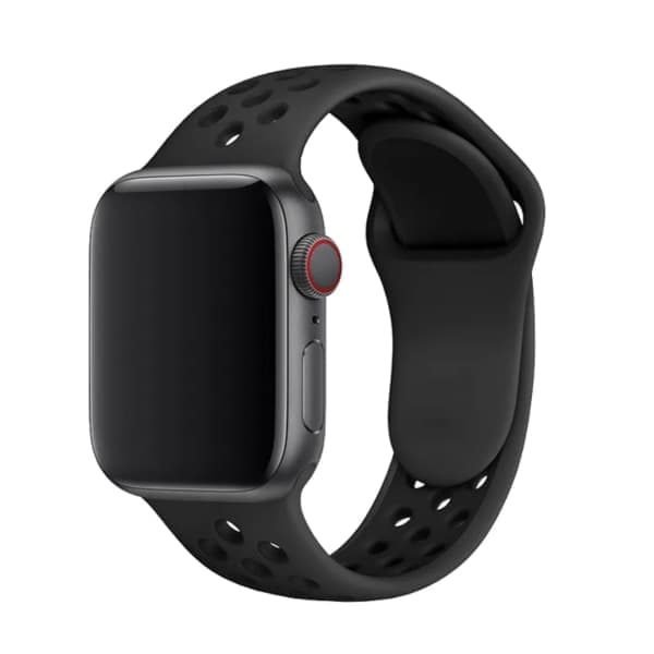Apple Watch Sport armbånd i gummibånd 42 mm / 44 mm / 45 mm / 49 mm - Komfortabelt og slitesterkt svart / grått