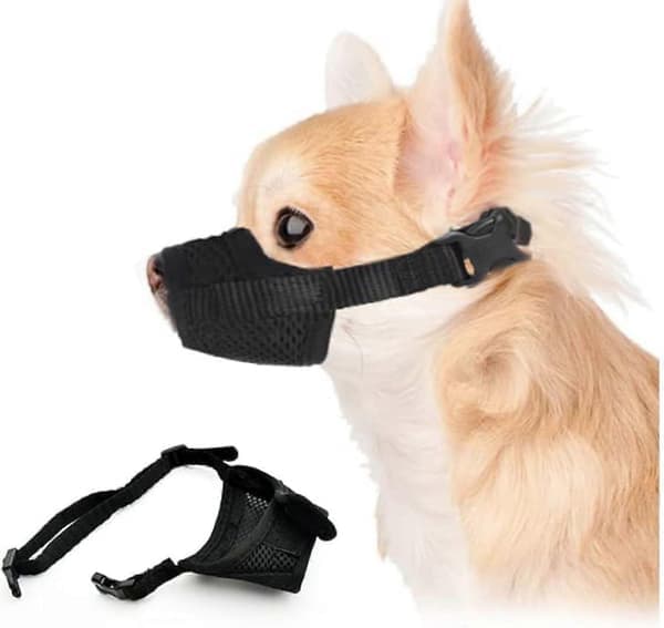 Nylon Hundemunnkurver, Hundemunnkurv for Små og Mellomstore Hunder med Pustende Mesh, Myk Munnkurv for å Forhindre Biting, Bjeffing og Tygging (XS)
