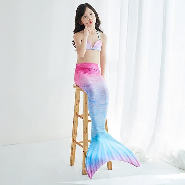 Barn Havfruehaler For Svømming Lille Havfrue Jenter Badedrakt Bikinisett Badedrakt Fest Cosplay Kostymer