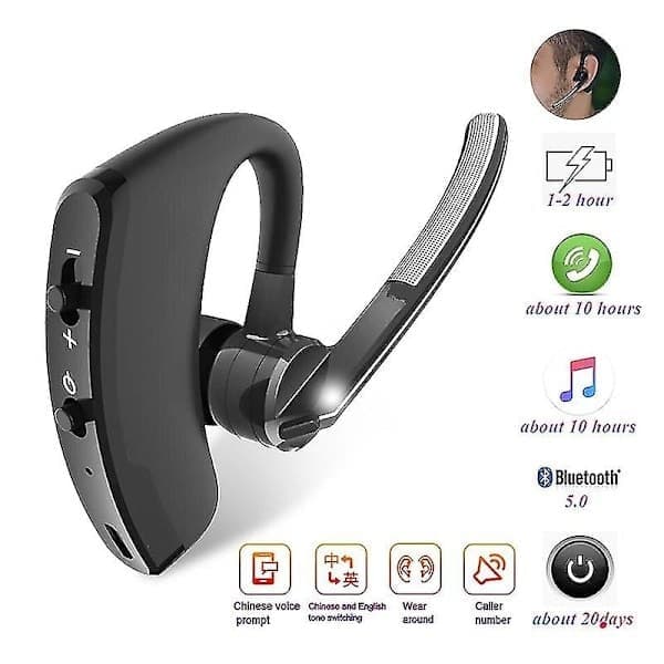 V8 Rtsport Bluetooth-hodetelefoner Trådløse Stereo HD-mikrofon Øretelefoner Bluetooth Håndfri Bilsett Med Mikrofon For Smarttelefon