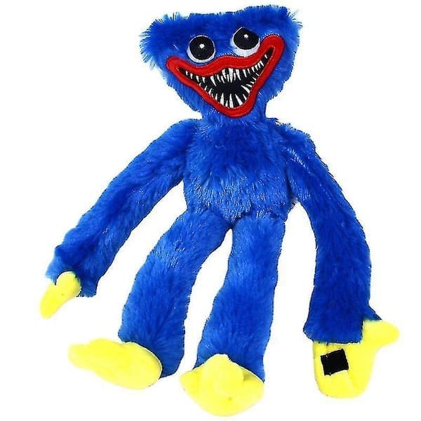 100cm/80cm/40cm/20cm Poppy Playtime Plussjeleketøy Figur Huggy Wuggy Dukke blå