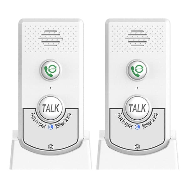 Trådløs intercom for hjemmet med talekommunikasjon, toveis samtale funksjon, ekstra lang rekkevidde, trådløs tale intercom for eldre, WELLNGS