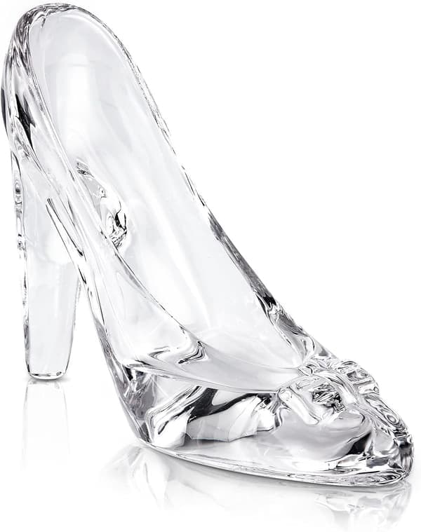 Glassfigur Ornament, Glassko Dekorasjon Askepott Sko Dekor