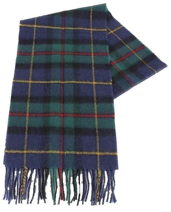 Locharron Of Scotland Bowhill Macleod Of Harris Moderne Lammeull Skjerf - Marineblå/Grønn