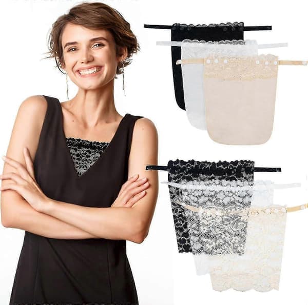 6 Stykker Dame Blonde Clip-on Mock Camisole BH Innlegg - Blonde Privatpanel