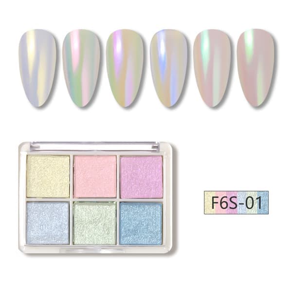 Farger Krom Neglepudder, Skinnende Glitter, Pudderpigment Perleeffekt for Negledekor Manikyr Neglekunst