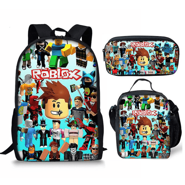 3D Roblox Ryggsekk, Matboks og Penal - 3-pakning