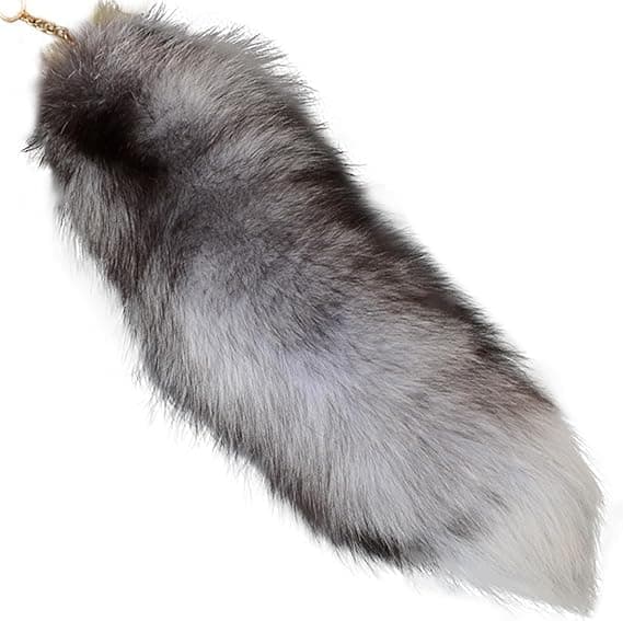 Fox Tail Nøkkelring, 40 cm Fox Tail Nøkkelring, Shaggy Faux Fur Hale Dekor, Fluffy Fox Tail, Party Kostyme Furry Haler